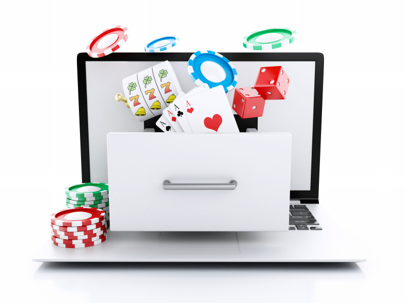 26465585-3d-laptop-with-slot-machine-roulette-chips-poker-cards-and-dice